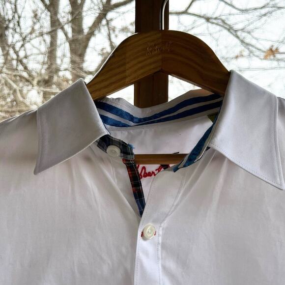 Robert Graham Men's White Classic Button Down Dress Shirt Size XL - Picture 3 of 8